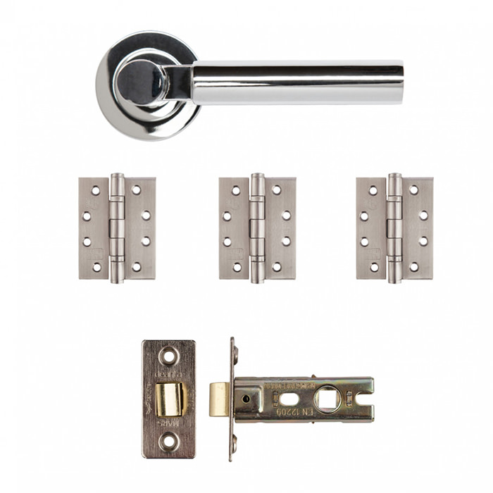 Deanta Arcadia Polished Chrome Latch Door Handle Kit