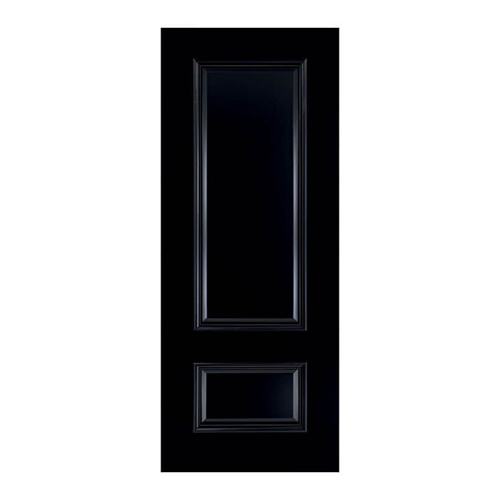 Deanta Sandringham Black Pre-finished 2-Panel Interior Fire Door