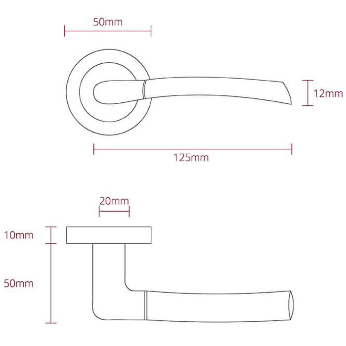 Deanta Hera Satin Nickel Chrome Handle