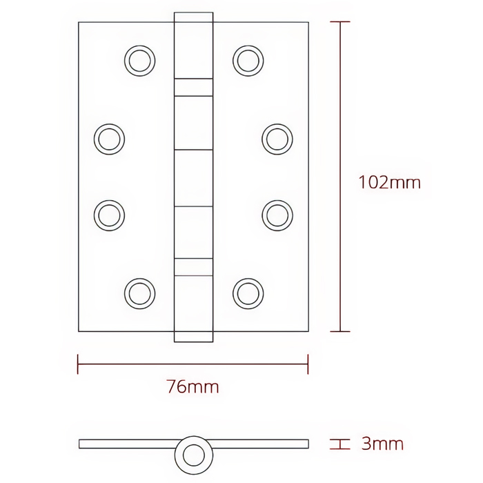 Deanta Urban Black Grade13 Steel Hinges