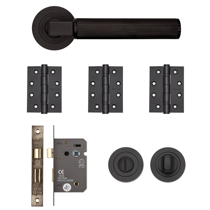 Deanta Delphi Matt Black Bathroom Kit