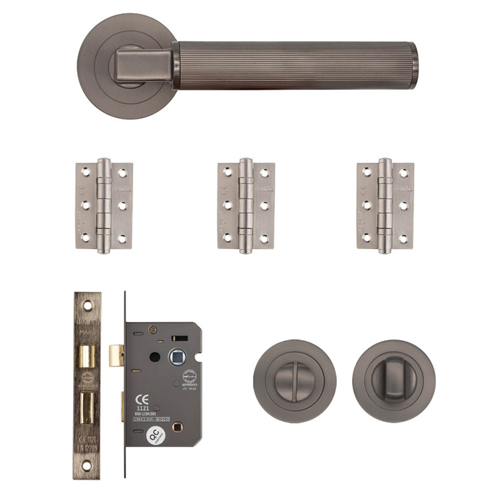 Deanta Delphi Matt Satin Black Nickel Bathroom Kit