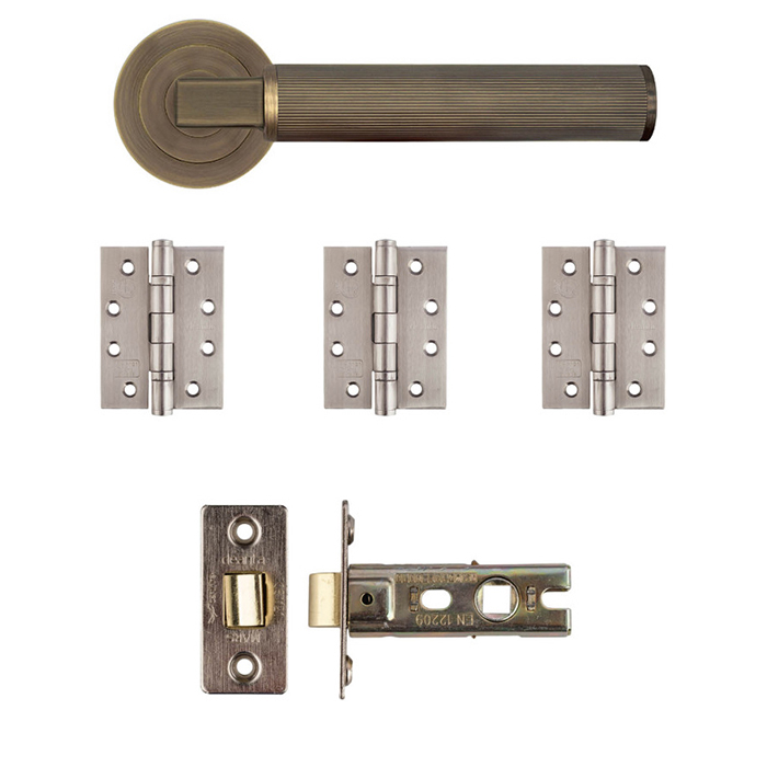 Deanta Delphi Matt Antique Brass Latch Kit