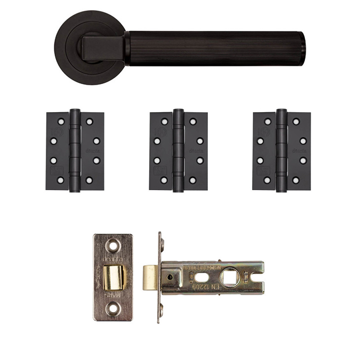 Deanta Delphi Matt Black Latch Kit