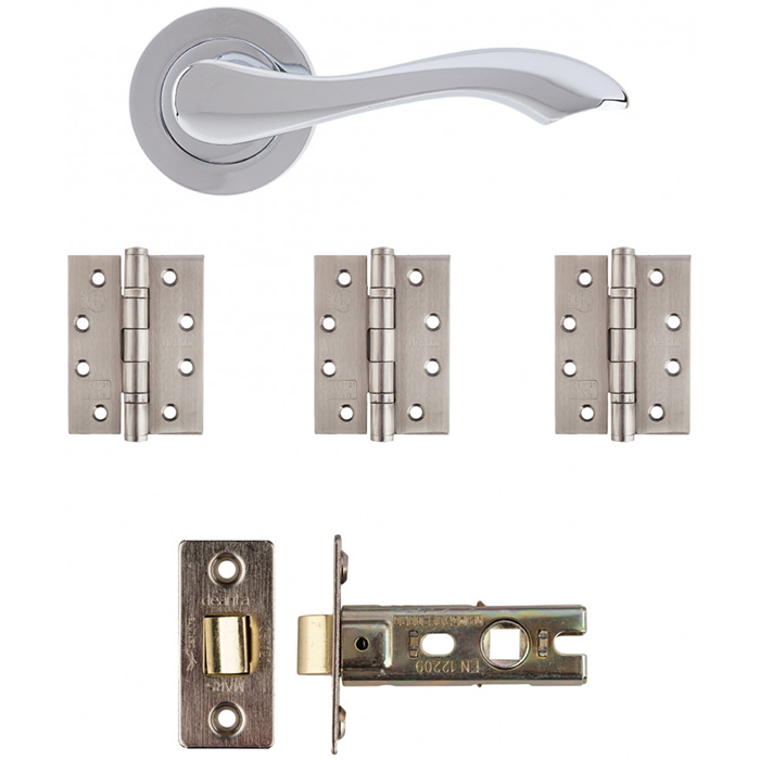 Deanta Veritas Latch Door Handle Kit - Polished Chrome