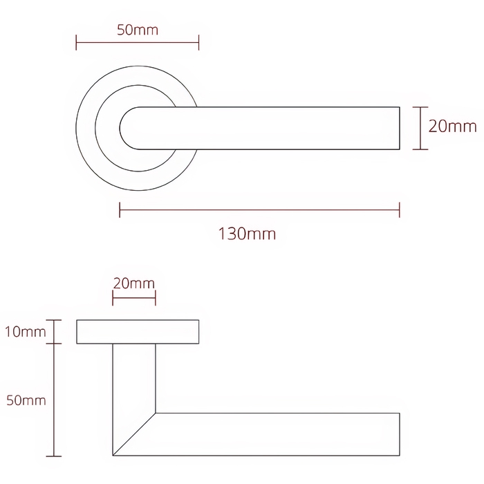 Deanta Ares Polished Chrome Round Lever Handle Pair