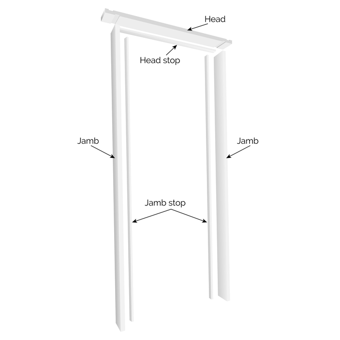 JB Kind Trenched White Primed Hardwood Internal Door Lining Set