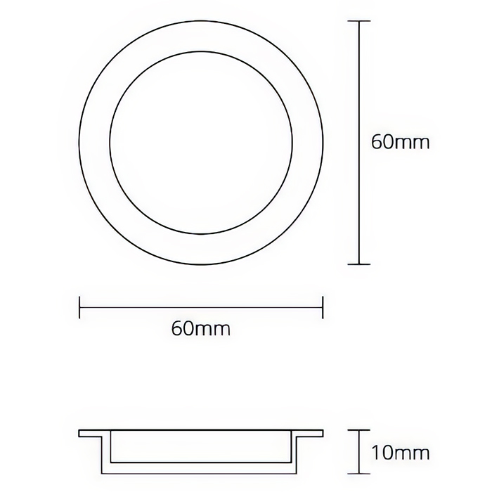 Deanta Round Flush Pocket Door Handle