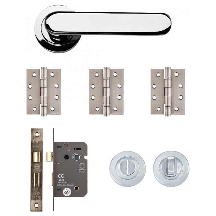 Deanta Parga Polished Chrome Handle And Bathroom Kit