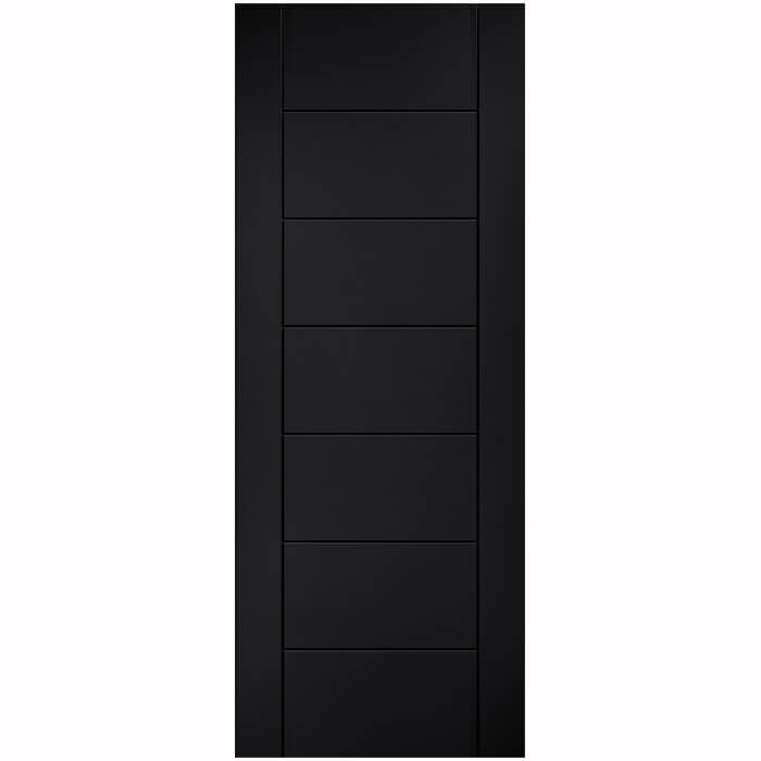 LPD Linear Pre-Finished Black Laminate 7-Panels Internal Door