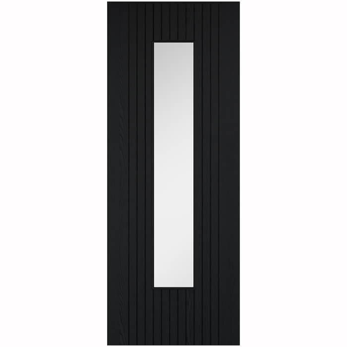 LPD Sydney Pre-Finished Black Laminate 11-Panels 1-Lite Internal Door