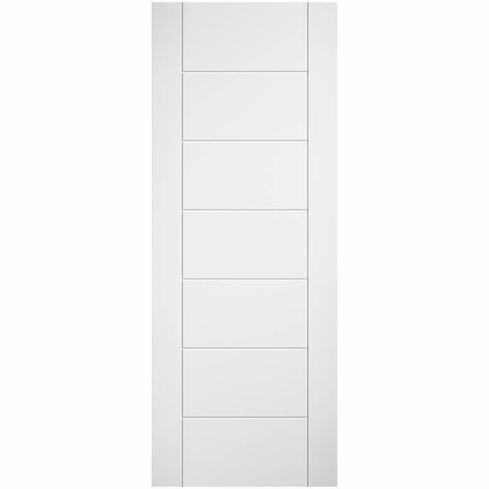 LPD Linear Pre-Finished White Laminate 7-Panels Internal Door