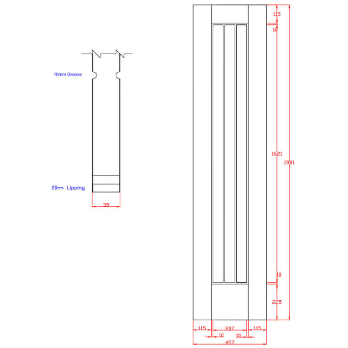 XL Joinery Suffolk Essential Pre-Finished Oak 6-Panels Internal Fire Door