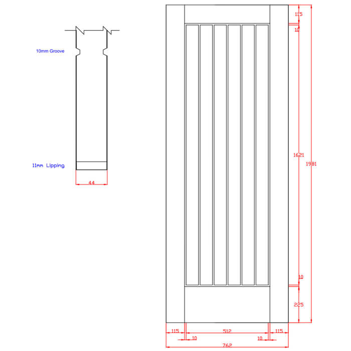 XL Joinery Suffolk Essential Pre-Finished Oak Internal Door