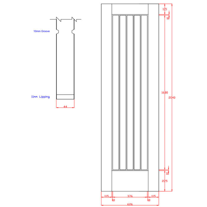 XL Joinery Suffolk Essential Pre-Finished Oak Internal Door