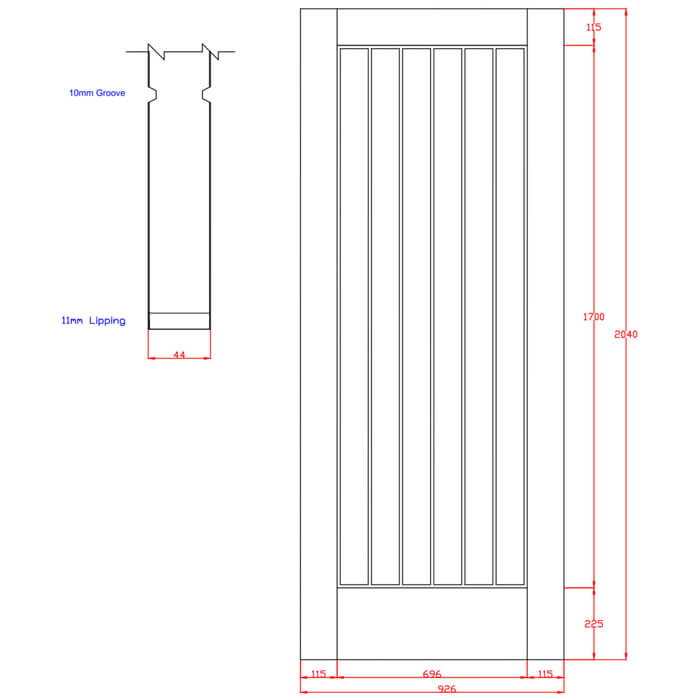 XL Joinery Suffolk Essential Pre-Finished Oak Internal Door