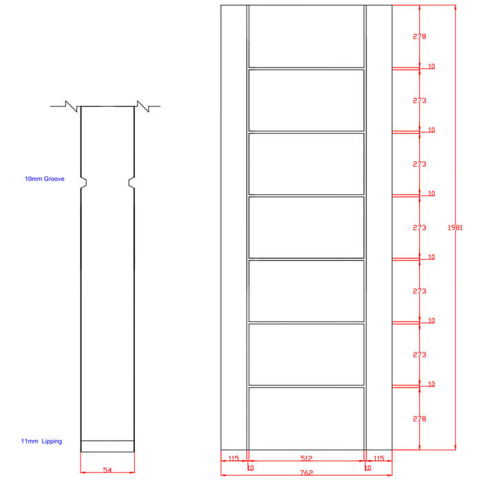 XL Joinery Palermo Original Un-Finished Oak FD60 Internal Fire Door