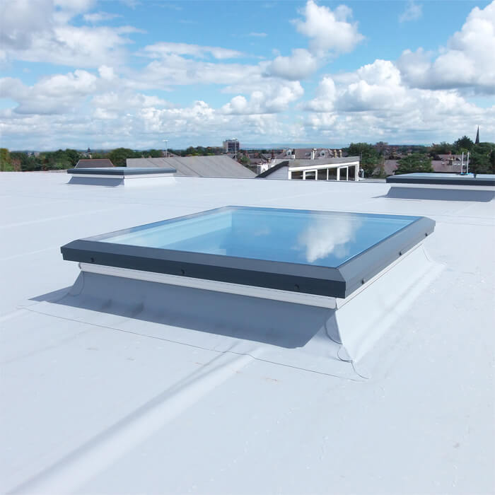 Brett Martin Manual Opening Flat Glass Rooflights for Builders Upstand - Hit and Miss