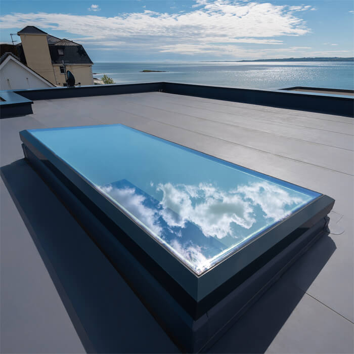 Brett Martin Manual Opening Flat Glass Rooflights for Builders Upstand - Hit and Miss