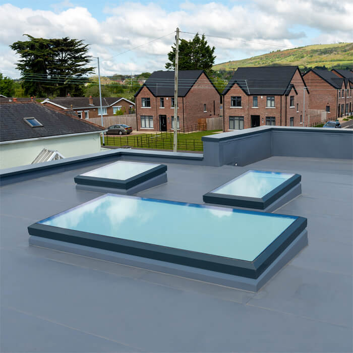 Brett Martin Manual Opening Flat Glass Rooflights for Builders Upstand - Hit and Miss