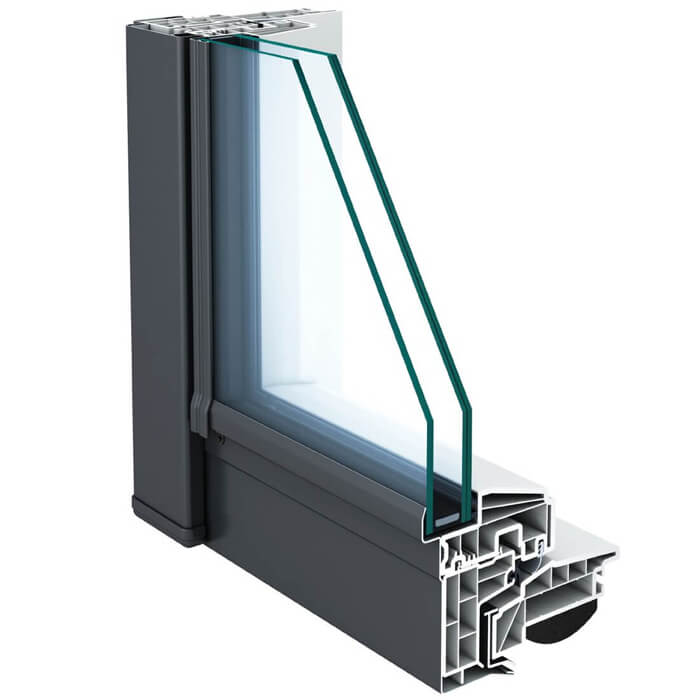 Keylite Manual Conservation Top Hung PFE Polar White Hi Therm Glazing PVC Roof Window