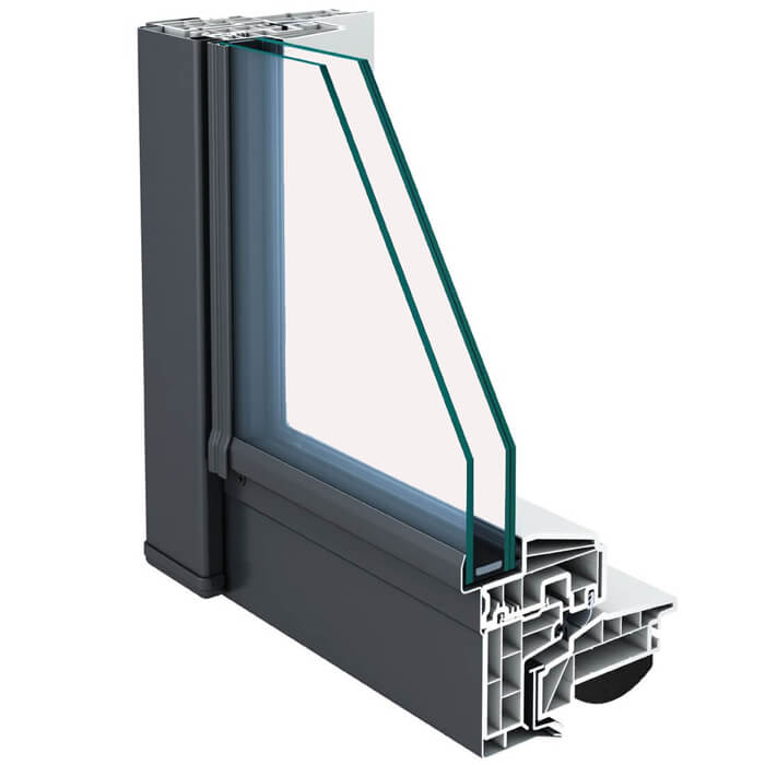 Keylite Manual Conservation Top Hung PFE Polar White Frosted Glazing PVC Roof Window