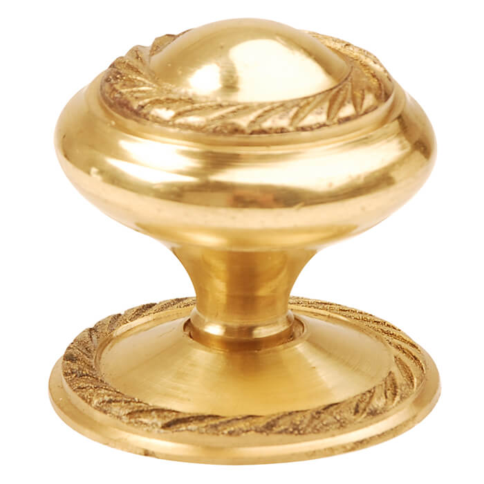 Dale Georgian Knob For Cupboards And Cabinet Door - Polished Brass