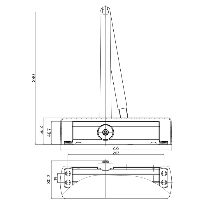 Yale Challenger Chrome Door Closer