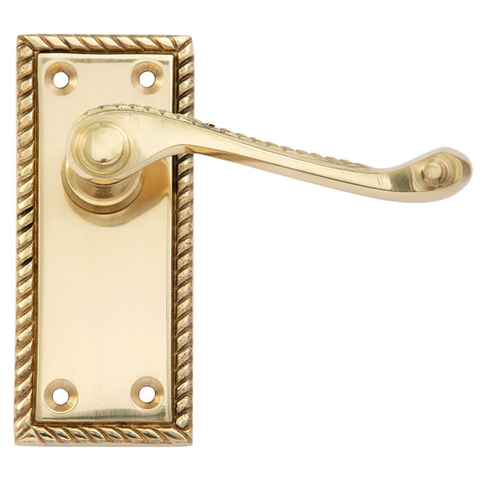 Dale Georgian Standard Lever On Backplate - Polished Brass