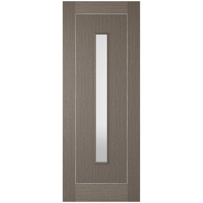 LPD Alcaraz Pre-Finished Chocolate Grey 1-Panel 1-Lite Internal Glazed Door