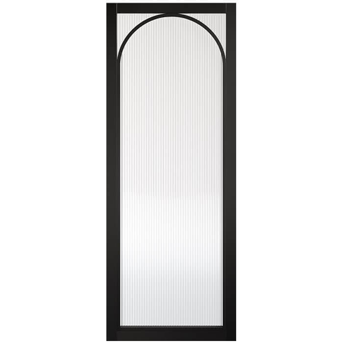 LPD Melrose Pre-finished Black 3-Lites Internal Reeded Glazed Door