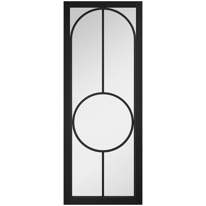 LPD Bowery Pre-finished Black 7-Lites Internal Glazed Door