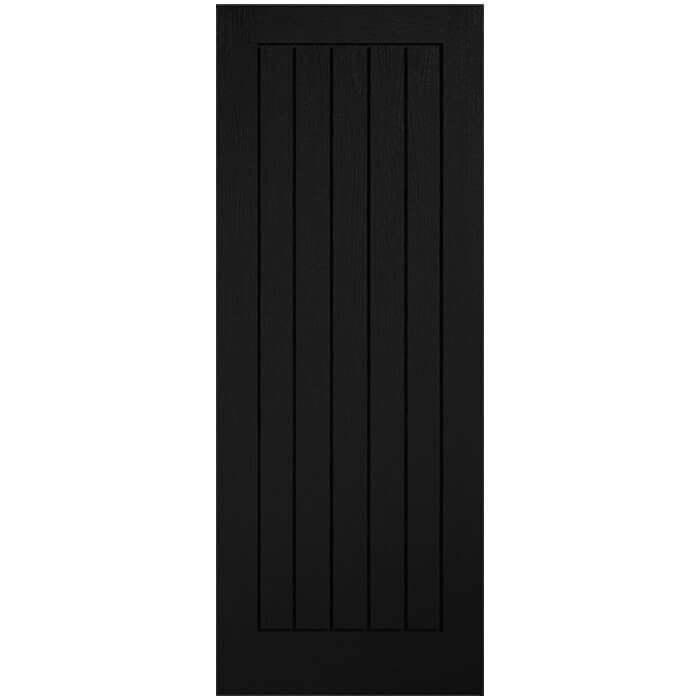 LPD Mexicano Pre-finished Black 5-Panels Internal Fire Door