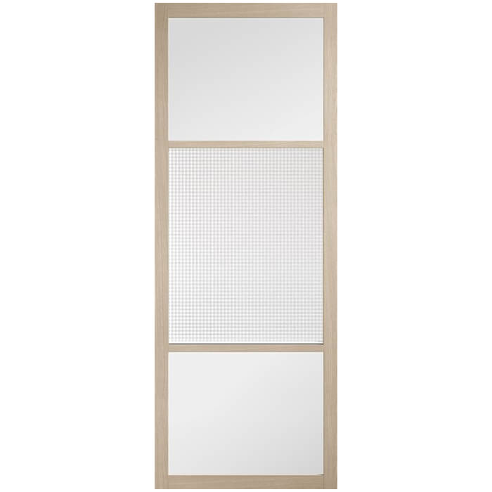 LPD Sutton Pre-Finished Blonde Oak 3-Lites Internal Reeded Glazed Door