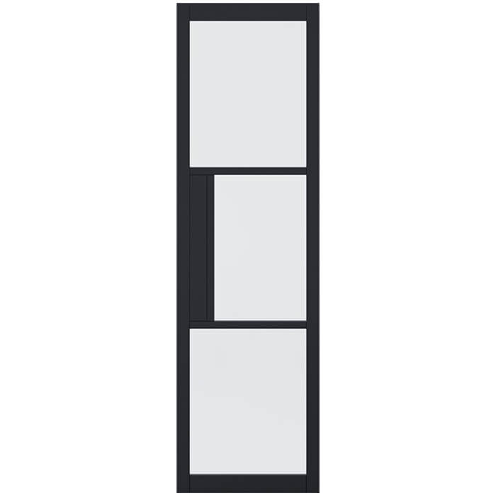 LPD Tribeca Pre-Finished Black Internal Sidelight With Lock Block