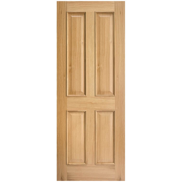 LPD Regency RM2S Un-Finished Oak 4-Panels Internal Door