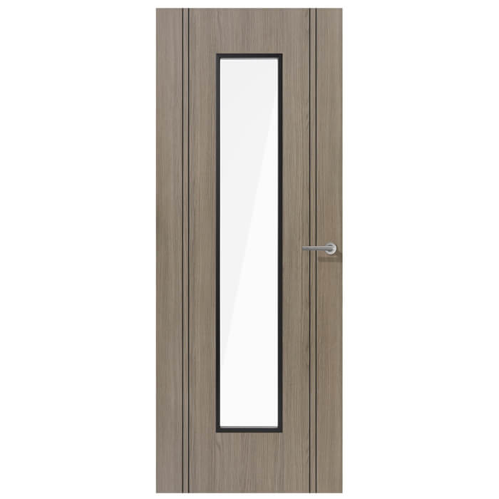 LPD Monaco Pre-Finished Light-Grey Laminate 1-Lite Internal Glazed Door