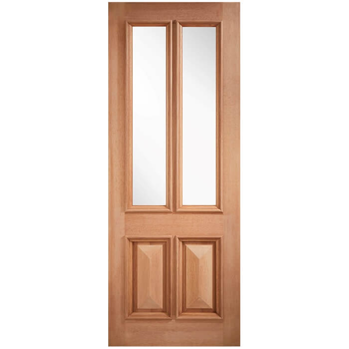 LPD Islington Un-Finished Hardwood 2-Panles 2-Lights External Unglazed Door