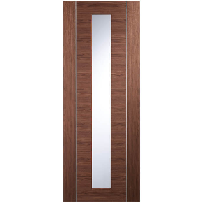 XL Joinery Forli Pre-Finished Walnut 1-Lite Internal Glazed Door