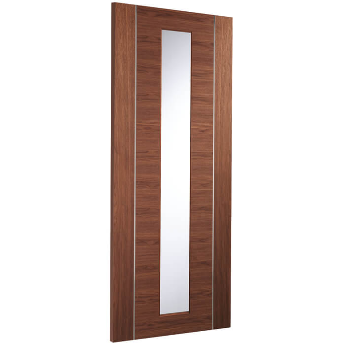 XL Joinery Forli Pre-Finished Walnut 1-Lite Internal Glazed Door