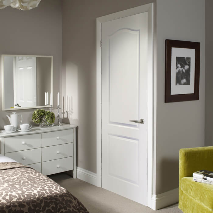 XL Joinery Classique Primed White Moulded 2-Panels Internal Door