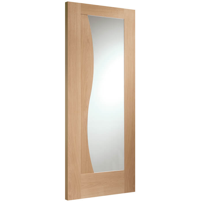 XL Joinery Emilia Un-Finished Oak 1-Panel 1-Lite Internal Glazed Door