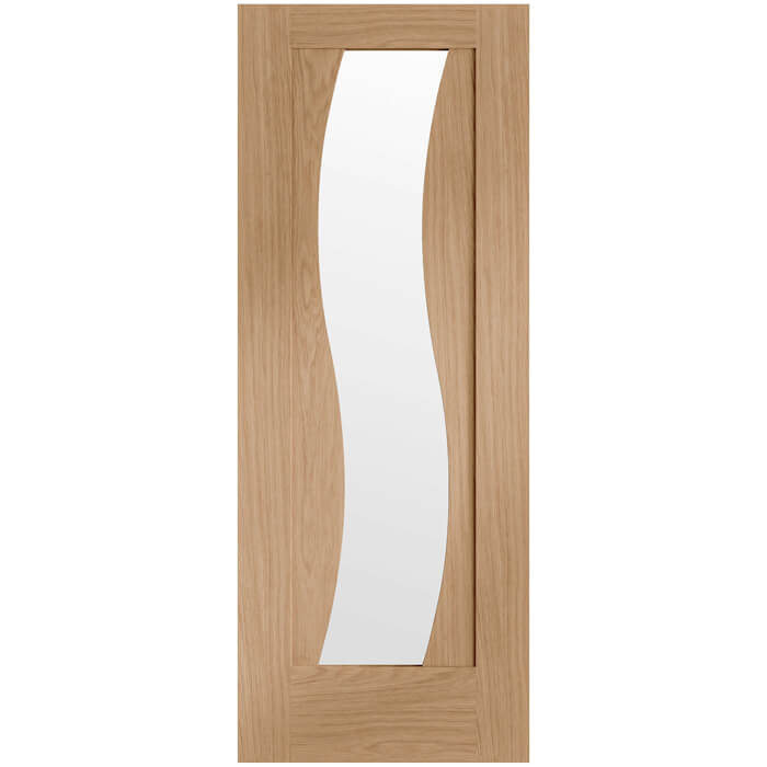 XL Joinery Florence Pre-Finished Oak 2-Panels 1-Lite Internal Glazed Door