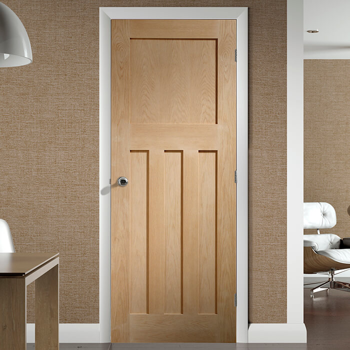 XL Joinery DX Pre-Finished Oak 4-Panels Internal Door