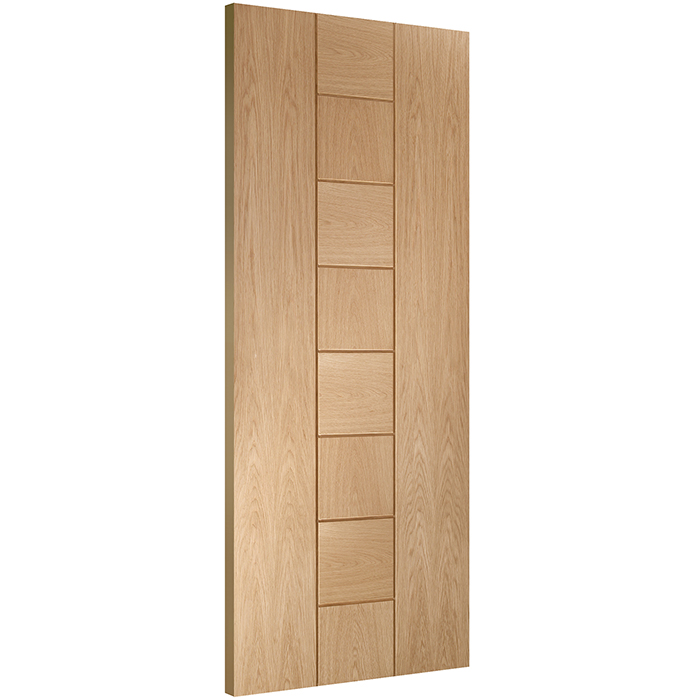 XL Joinery Messina Un-Finished Oak 8-Panels Internal Fire Door