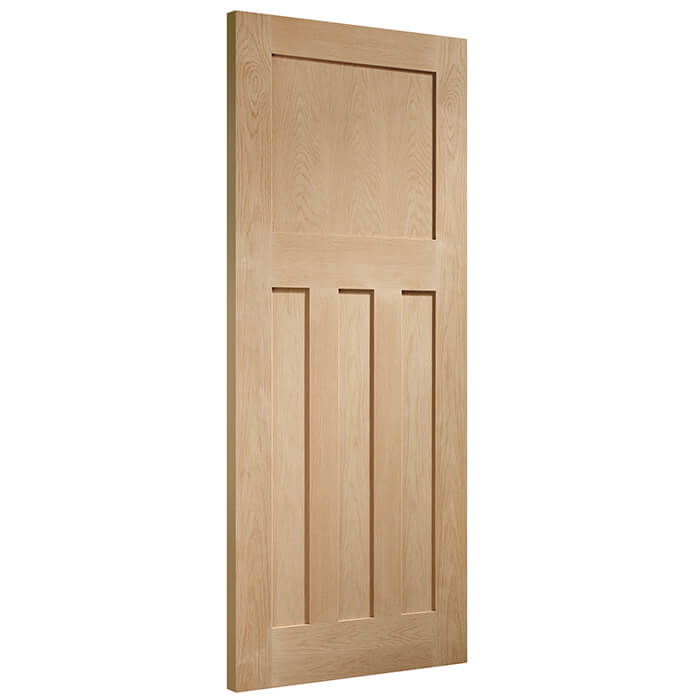 XL Joinery DX Un-Finished Oak 4-Panels Internal Door