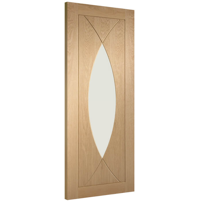 XL Joinery Pesaro Pre-Finished Oak 4-Panels 1-Lite Internal Glazed Door