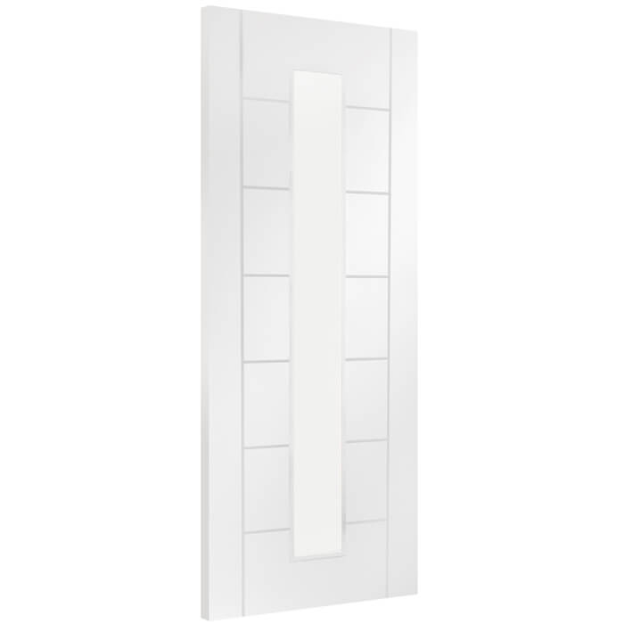 XL Joinery Palermo White Primed 7-Panels 1-Lite Internal Glazed Door