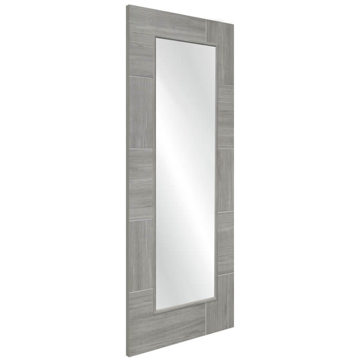 XL Joinery Ravenna White Grey Laminate 10-Panels 1-Lite Internal Glazed Door