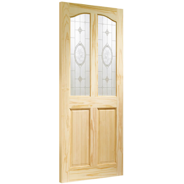 XL Joinery Rio Un-Finished Clear Pine 2-Panels 2-Lites Internal Glazed Door